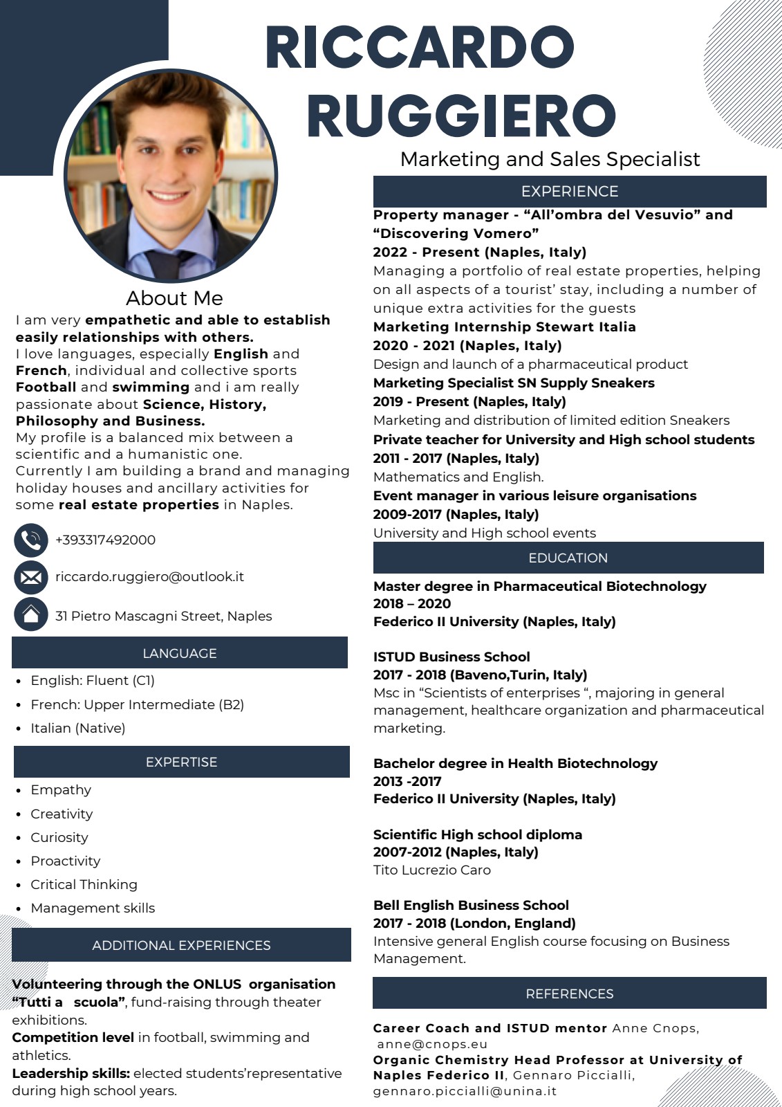 Curriculum Vitae Ufficiale - Riccardo Ruggiero